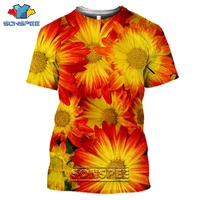 flower chrysanthemum t shirt men women sexy t shirt hawaiian rural streetwear leaf 3d print t shirt cool clothing casual top tee