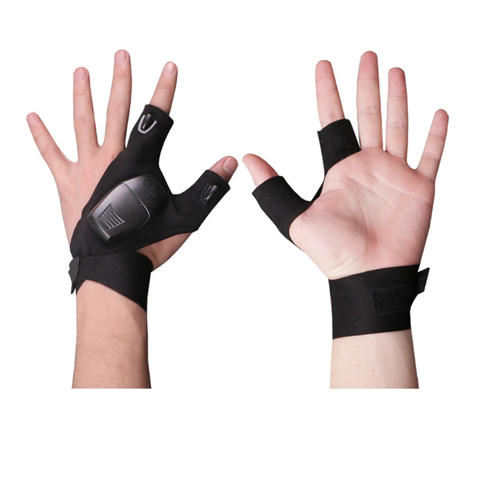 Перчатки СВЕТОДИОДНЫЙ ными фонариками перчатка для ночной рыбалки ручная с