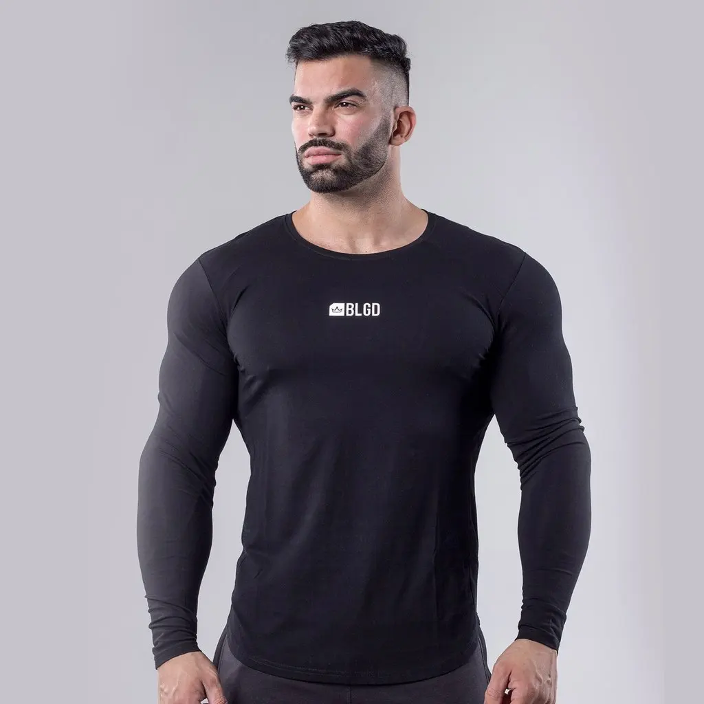 

Sports Fitness Training Basketball Quick-drying Round Neck Long Sleeve Men's Bottoming T Shirt Sport Running Tshirt Men
