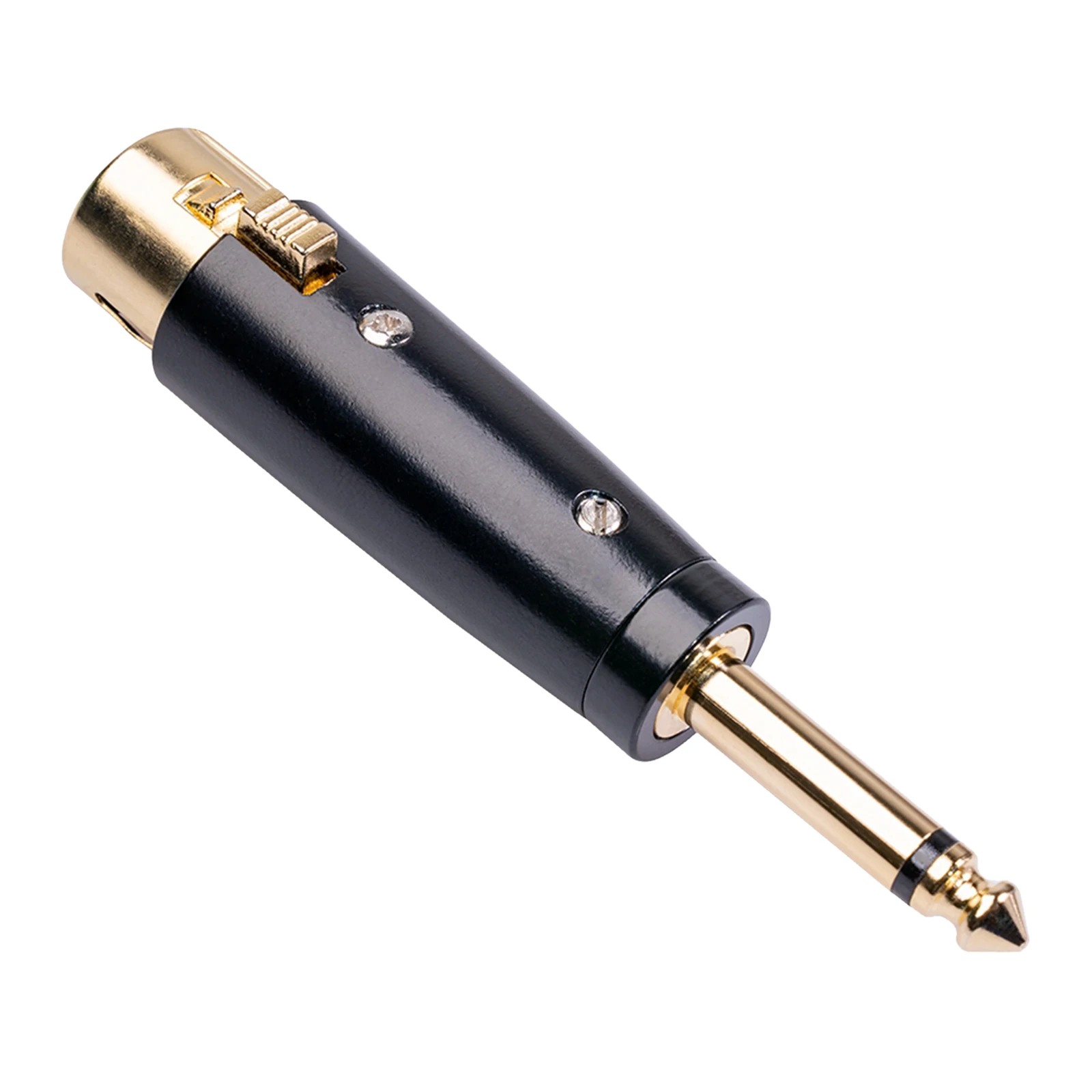 

2pcs 3-Pin XLR Female to 1/4 6.35mm Male Plug Mono Audio Mic Connector