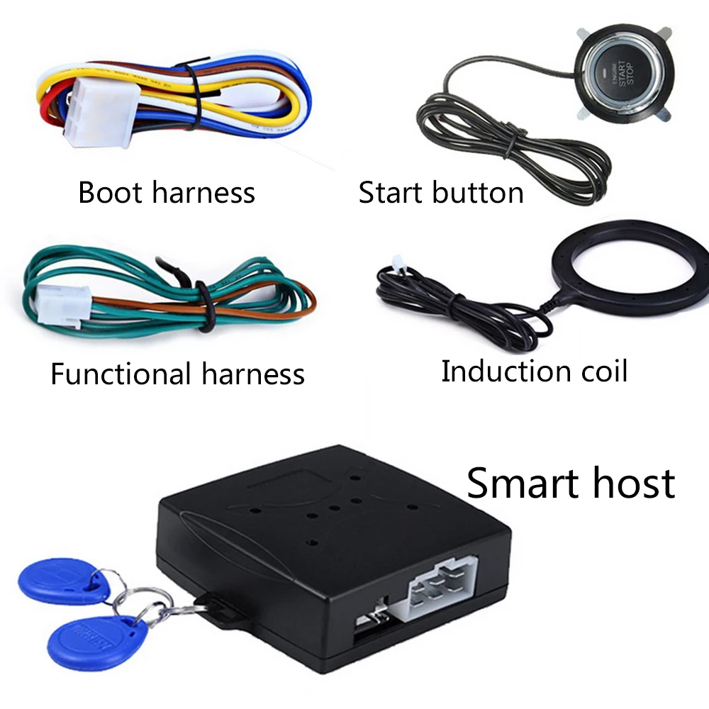 TOSPRA Авто автосигнализация автомобильный двигатель кнопка пуска и остановки RFID