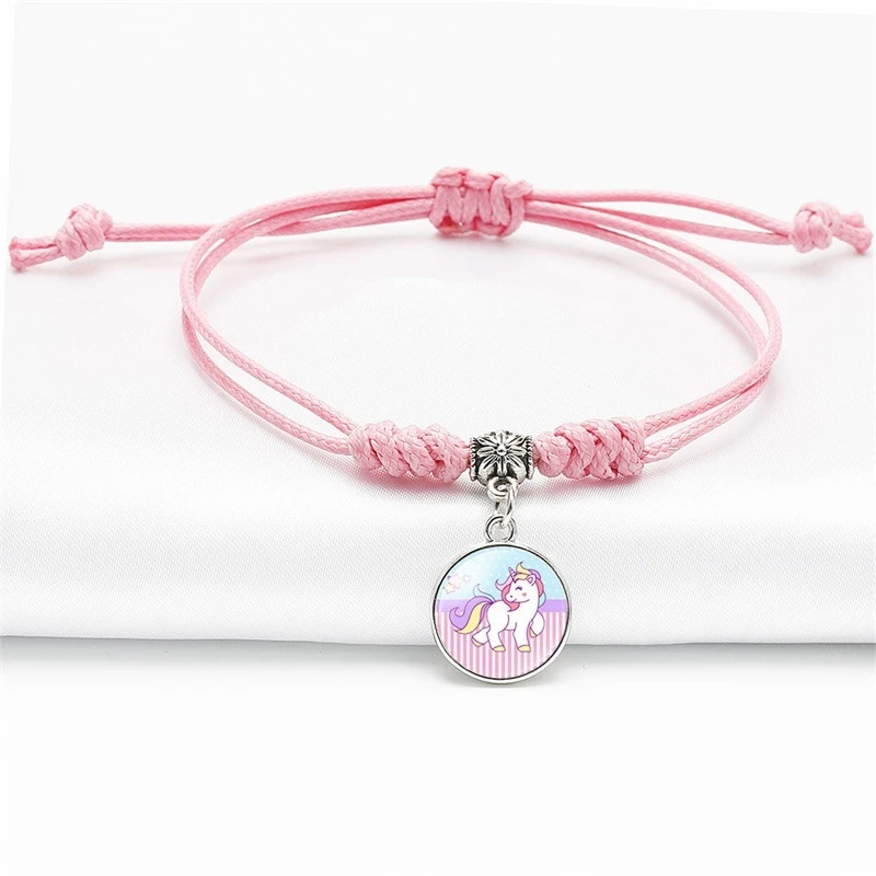 Браслеты с мультяшным единорогом для детей браслет подвеской из синего Пони