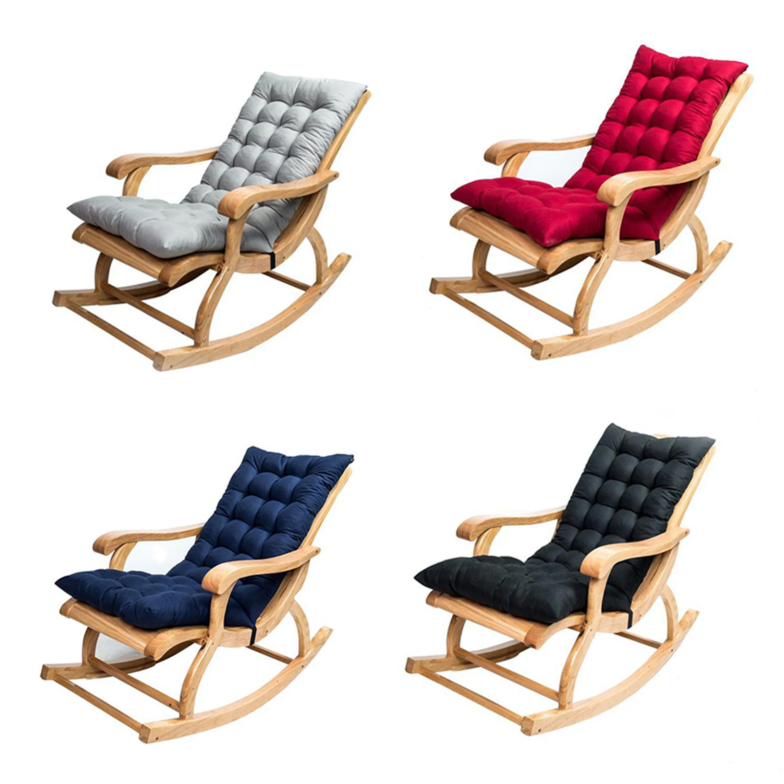 

Sun Lounger Cushions Sunbed Cushion Cover Lounge Chair Pads Rocking Chair Cushion Set for Travel Holiday Garden 120x50cm
