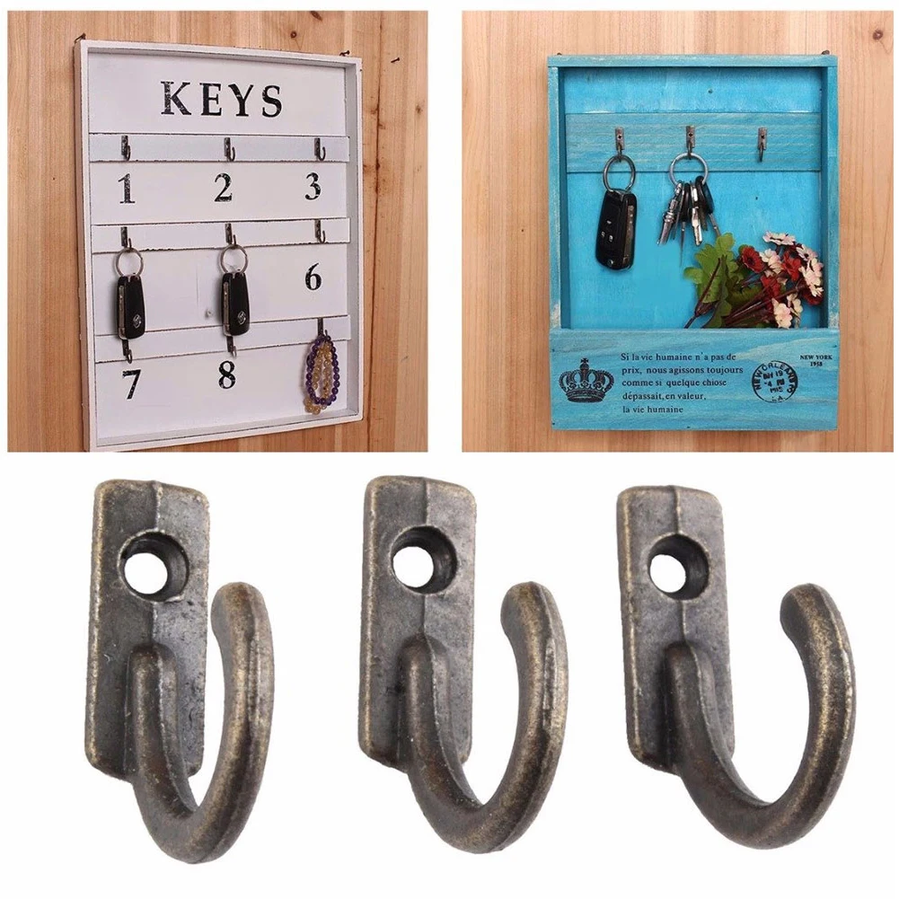 

New 10 Pcs Vintage Hat Coat Door Hooks Wall Mounted Hats Bag Family Robe Hats Bag Key Adhesive Wall Hanger Hook For Hanger Home