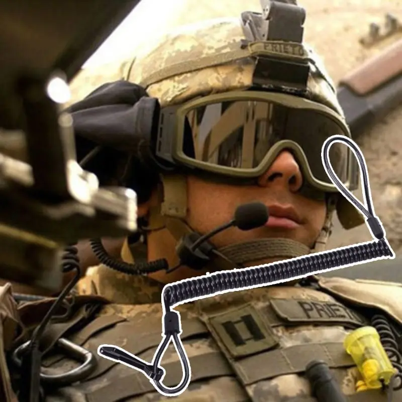 

Outdoor Tactic Spring Lanyard Elastic Waist Hanging Rope Police Anti-lost Sling 652D