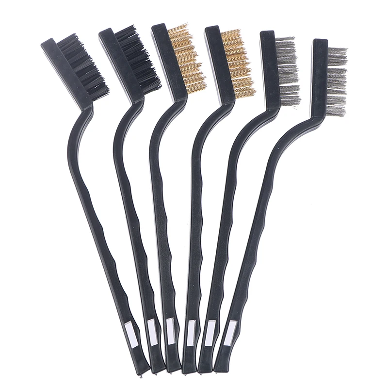 

3Pcs/lot Mini Stainless Steel Rust Brush Brass Cleaning Polishing Detail Metal Brush Wire Toothbrush Cleaning Tool Family Kit