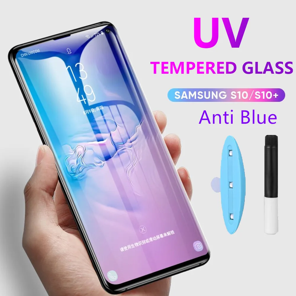 УФ клей для Samsung S21/S20/Ultra/S10 Plus защитная пленка с полным покрытием жидкое стекло Note