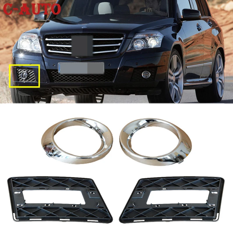 

Left Right Car Front Bumper Fog Lamp Grill Grille Cover For Mercedes Benz X204 GLK 350 2010 2011 2012 2048853823 2048853723