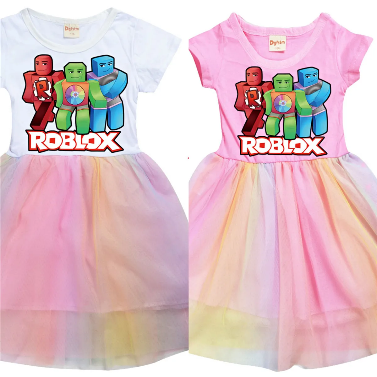 

Robloxing Girls Summer Dress Girls Princess Dresses Kids Toddler Party Children Girls Christmas Kids XMAS Casual Clothing Gift