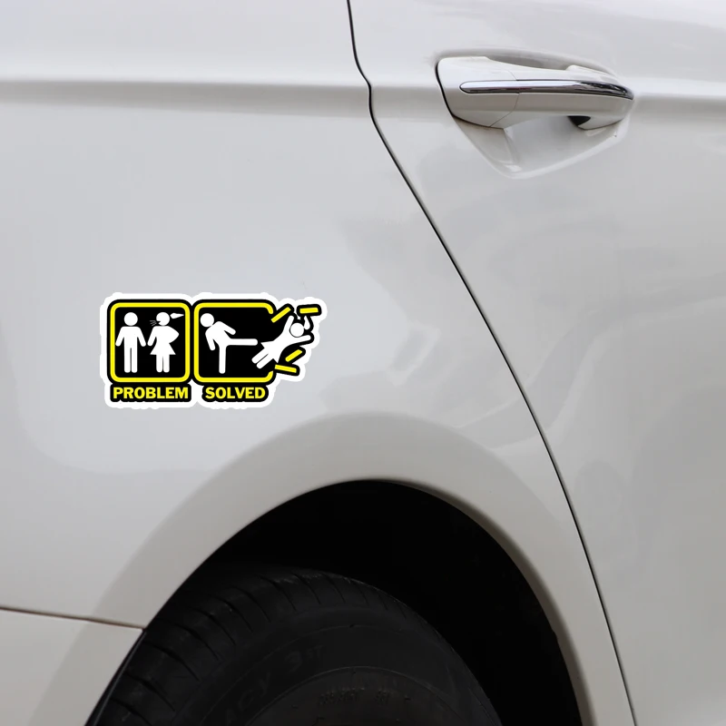 Aliauto забавная Автомобильная наклейка раздражающая жена девушка проблема решена