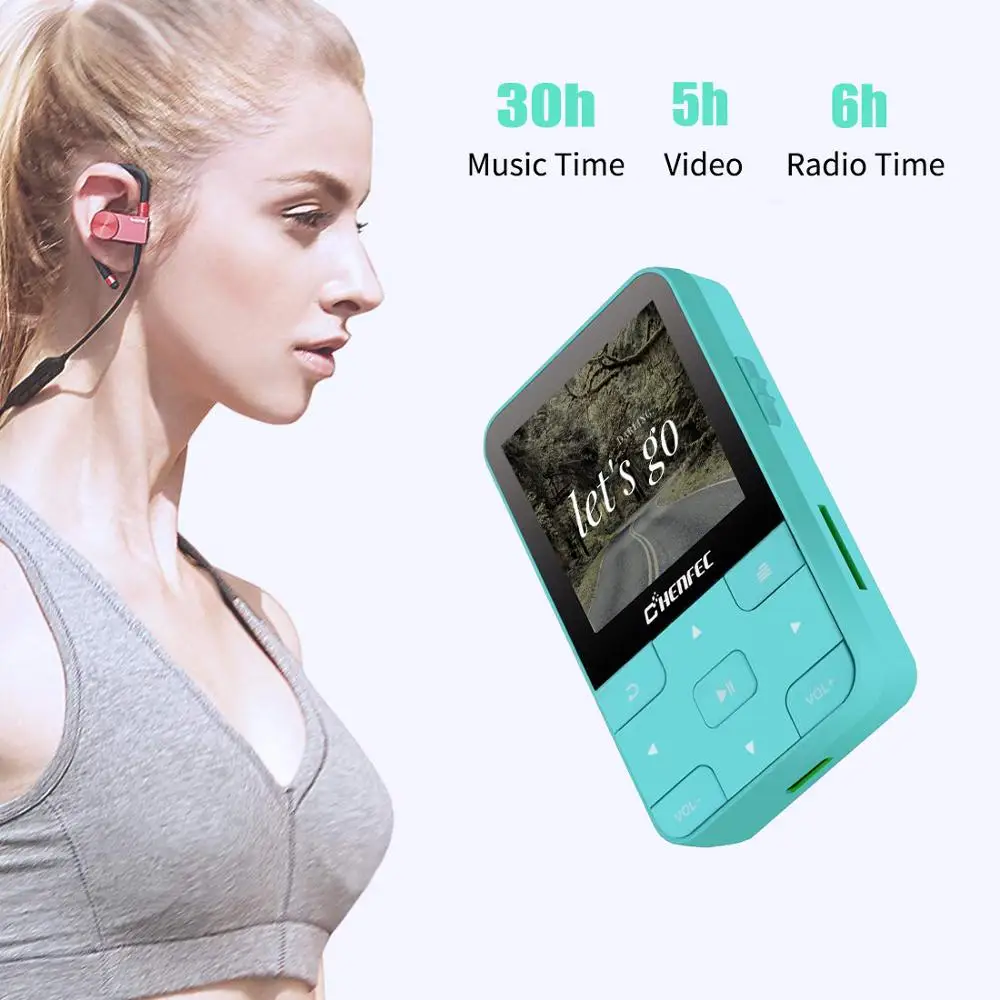 Мини Портативный MP3-плеер с Bluetooth 4,0 без потерь Музыкальный плеер с зажимом, fm-радио, рекордер TF карта и повязка на руку