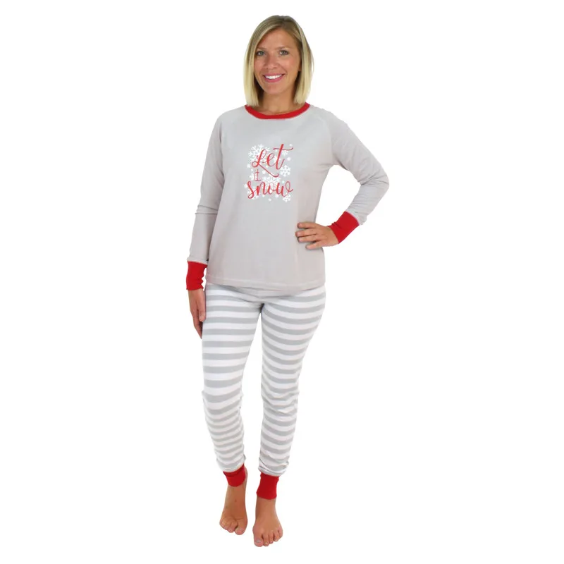 2019 Рождественская Пижама рождественские пижамные комплекты размера плюс топы с