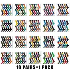 10 парлот Смешные счастливых мужчин толстые короткие носки красочные чёсаный хлопок; Рождество ромб модные повседневные осенне большой Размеры мужские носки