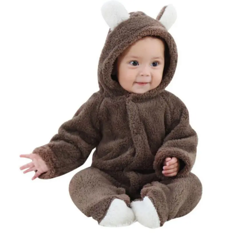 Winter Baby Rompers Boy Girls Clothes Cotton Newborn Toddler Infant Jumpsuits Warm Clothing | Мать и ребенок