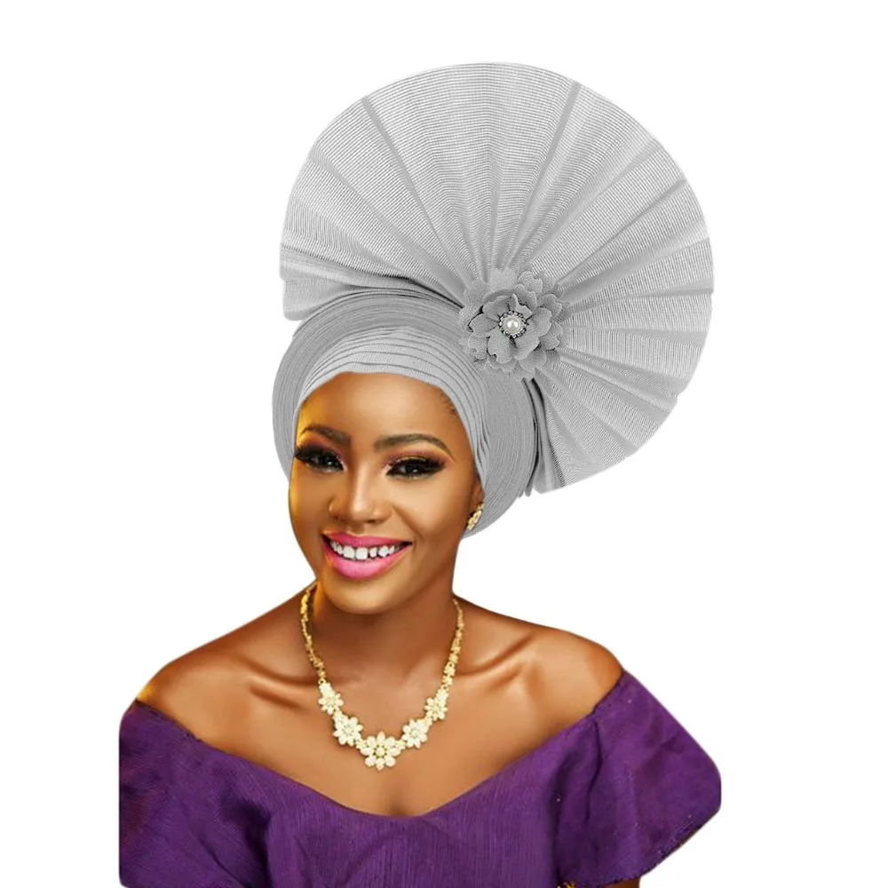 Aso oke головной убор с бусинами Алмазный aso нигерийский Африканский Авто gele ebi
