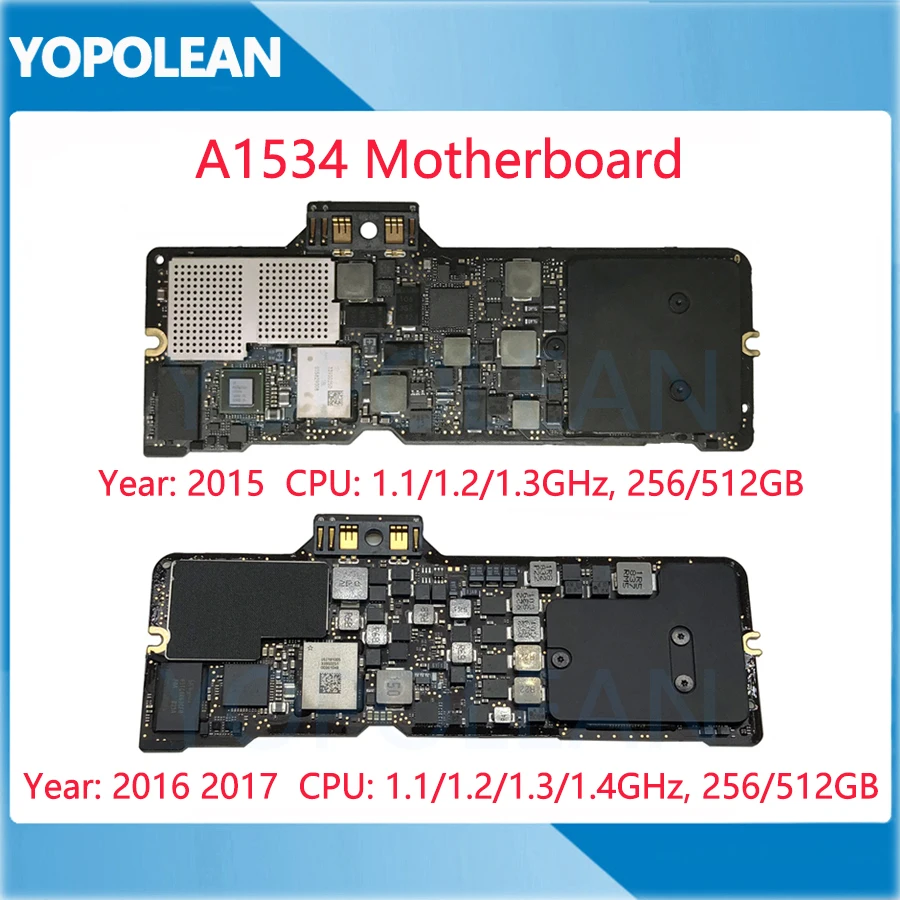 Протестированная материнская плата 1 ГГц 256 ГБ для MacBook Retina 12 дюймов A1534 логическая