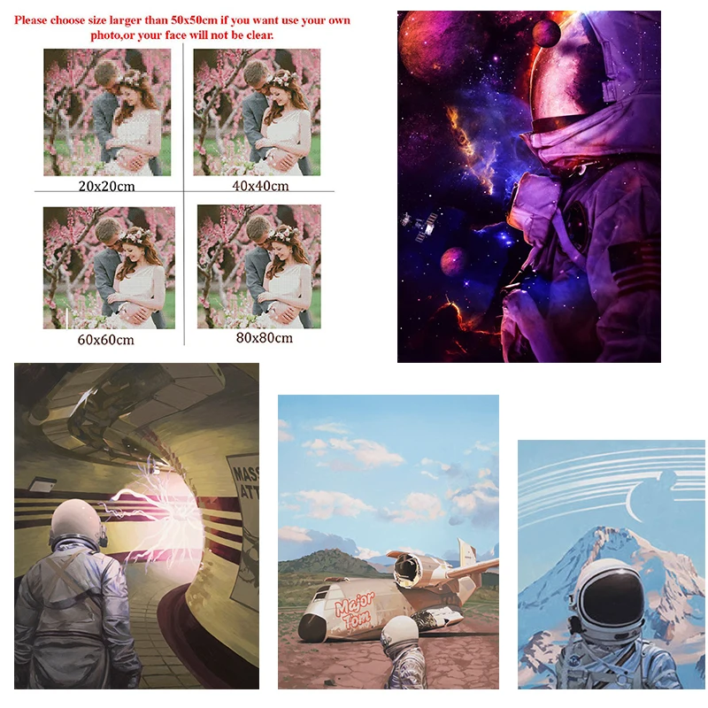 

Diy Diamond Painting Custom Figure Painting Aircraft Square Diamond Round Diamond Full Diamond Cross Stitc Mosaic Home Decora