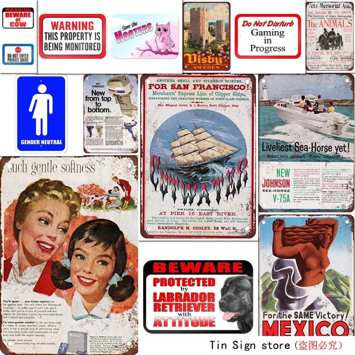 Жестяная вывеска Новый Алюминий 50s обеденный зал в стиле пин ап Sara Horwath