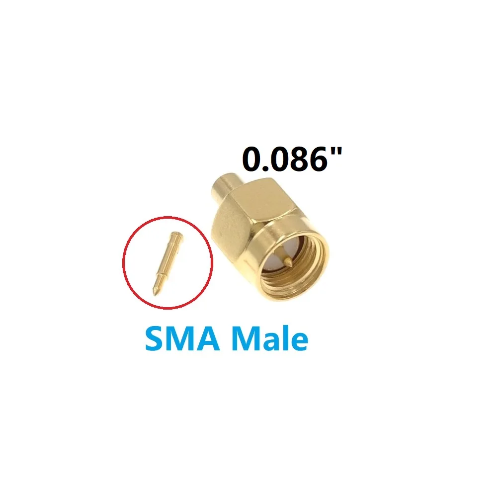 100 шт. SMA штекер припоя для полужесткого RG405 0 086 &quotкабеля RF разъем|plug connector|sm plugplug male