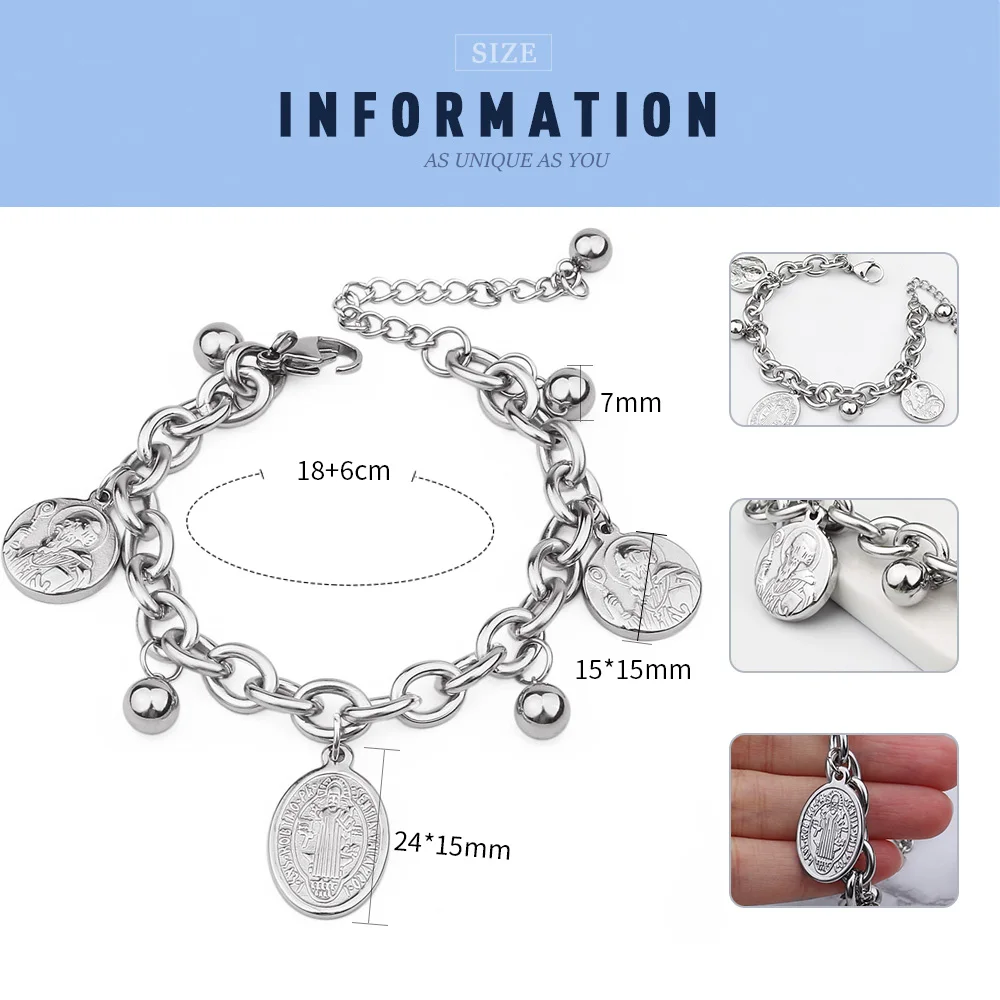 Браслет-цепочка из нержавеющей стали FINE4U B275