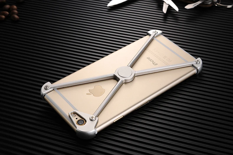 Роскошный Алюминиевый металлический бампер чехол для iPhone 8 7 6 6s/Plus ультратонкий противоударный чехол для телефона Apple iPhone 7 8/Plus бампер