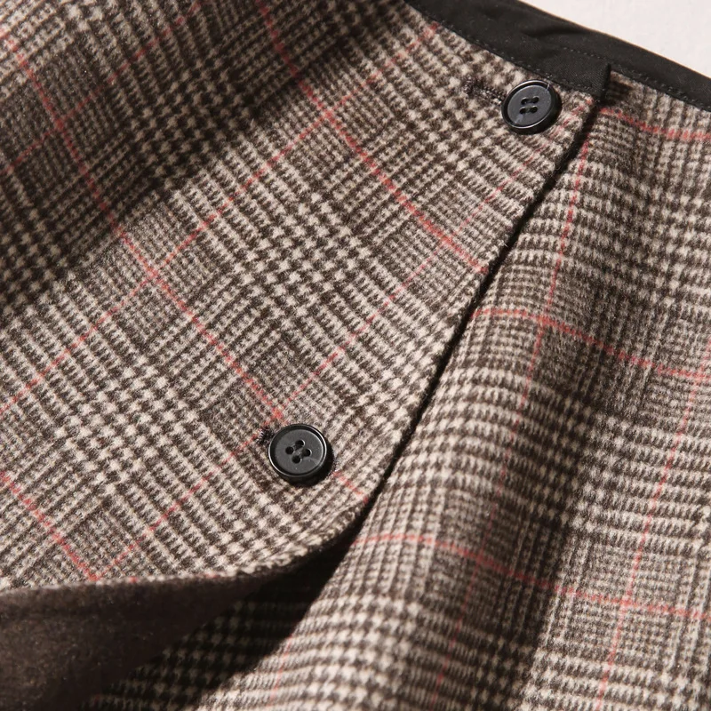 Японская брендовая Высококачественная двухсторонняя Женская шерстяная юбка 2020