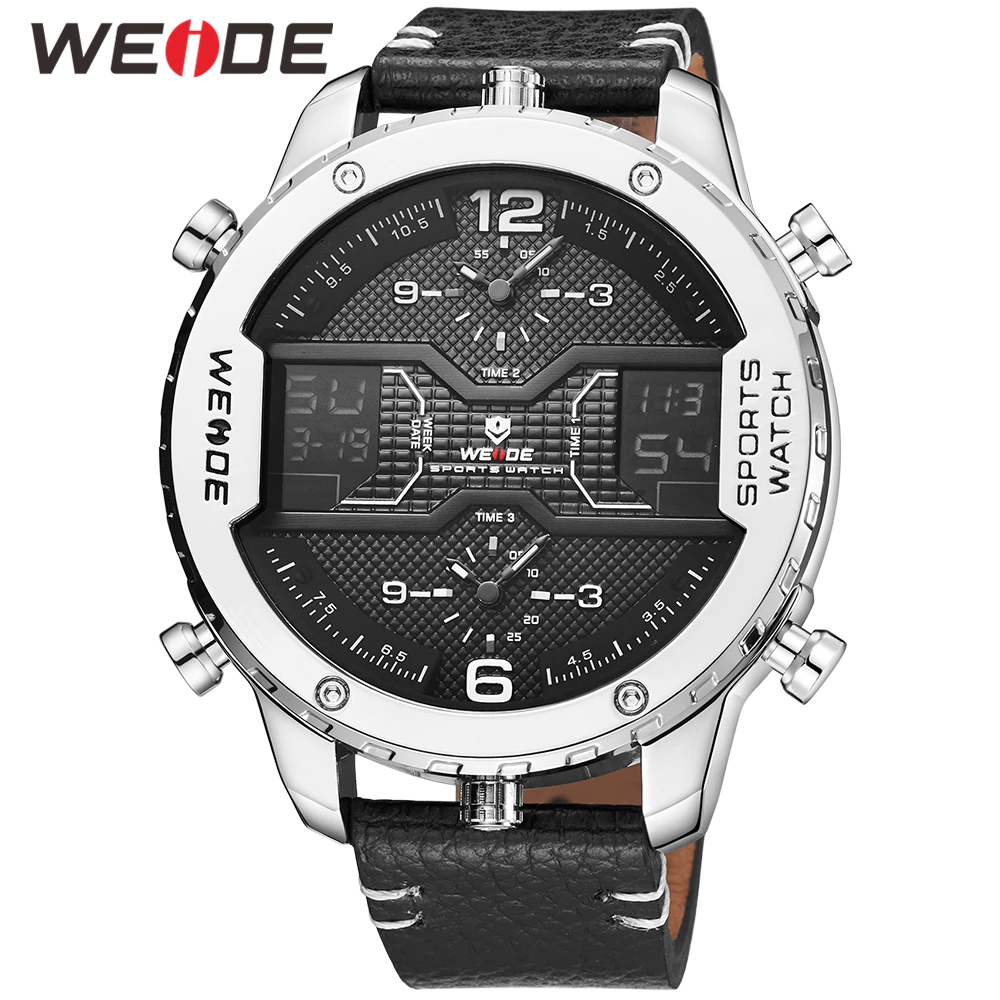 WEIDE мужские модные спортивные повседневные кварцевые аналоговые цифровые часы с