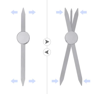 Аксессуары для микроволокна линейка для бровей из нержавеющей стали, Компас для перманентного макияжа, трафарет, инструмент для измерения бровей, товары для тату