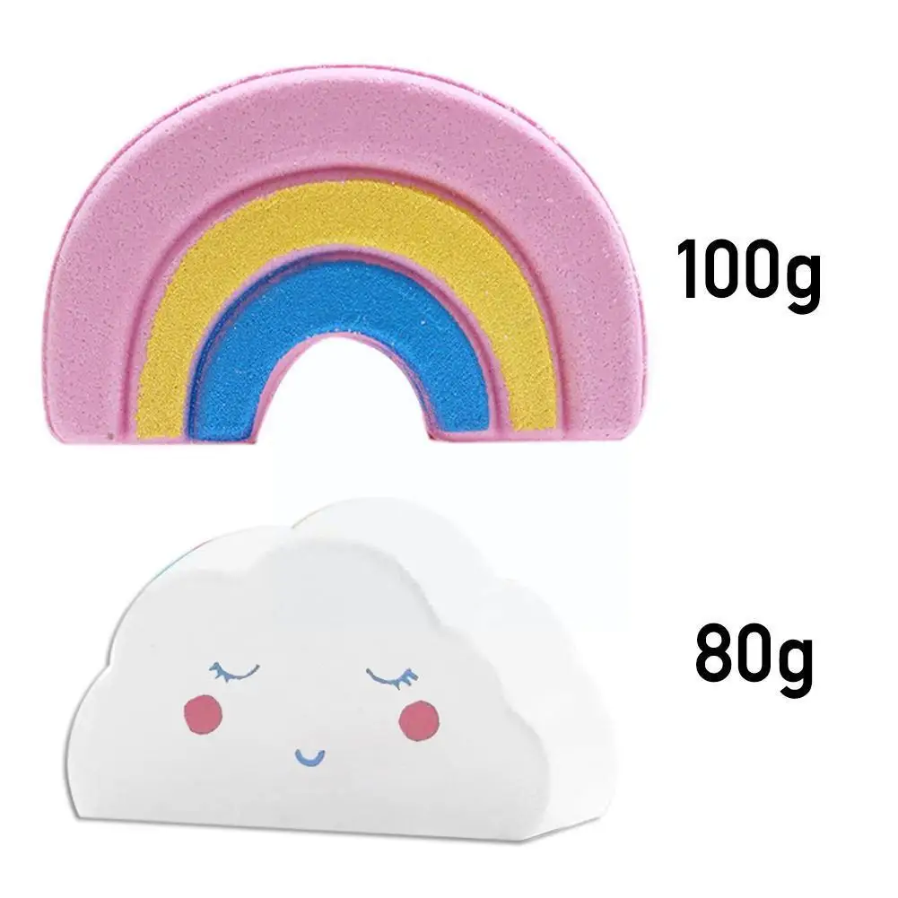 

Natural Skin Care Cloud Rainbow Bath Salt Exfoliating Bath Moisturizing Bath Bubble Supplies Essential Dropshipping Bombs B M6F3