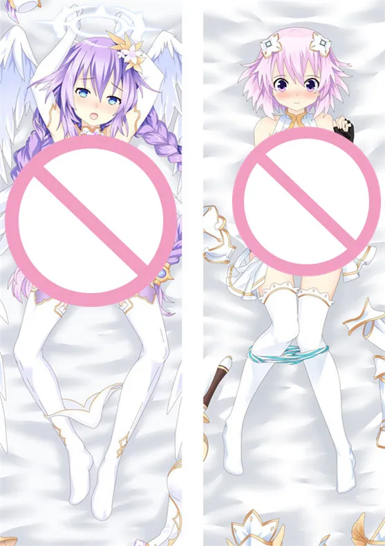 Neptunia Персонажей Noire Пурпурное сердце Нептун & Блан большая грудь девушка Подушка