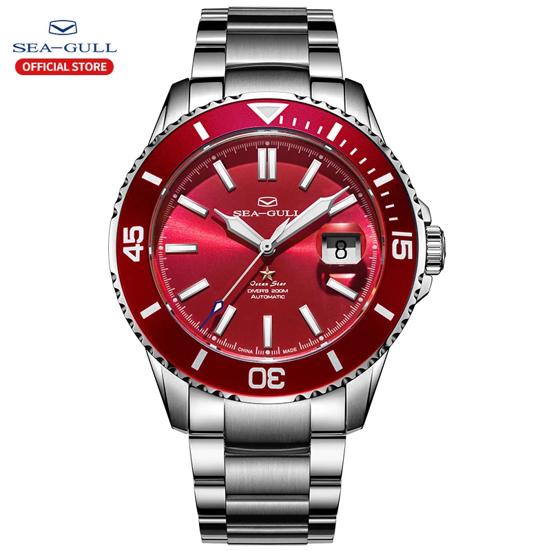 2021 новые мужские наручные часы Seagull Ocean Star China Heart Deep Diving Luminous автоматические