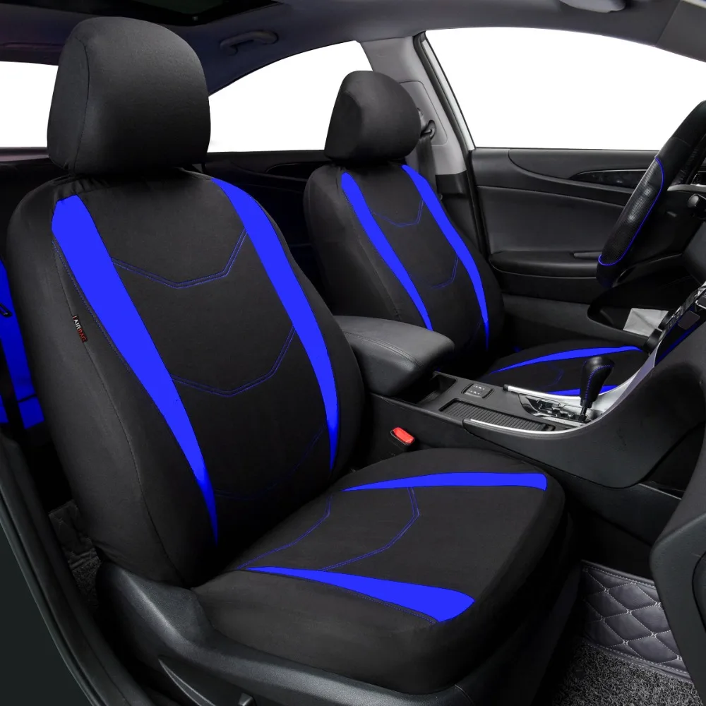 Wesheu Car Seat Covers Universal Auto Interior Accessories Gray Blue Red Car Seat Protector With 2mm Foam Covers