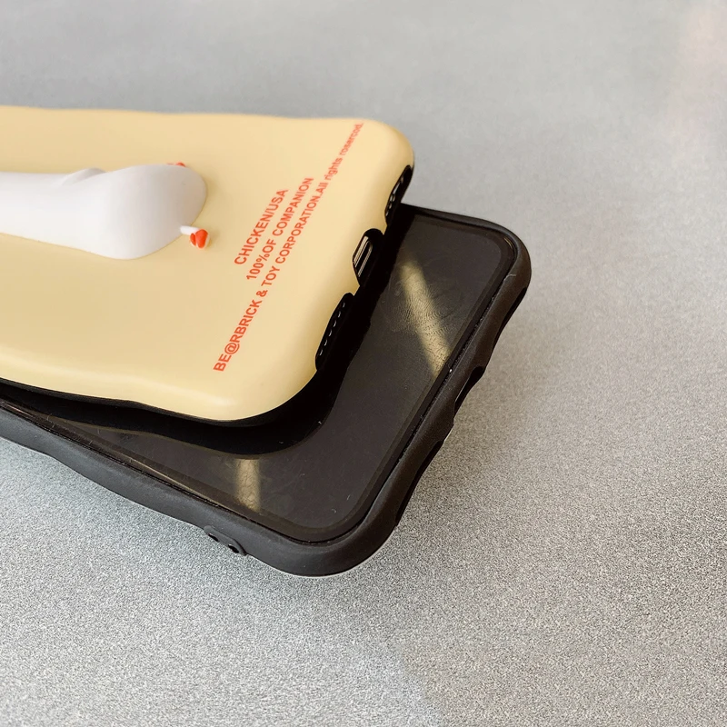 GlamPhone чехол стерео цыпленок динозавр чехол для телефона для iPhone11ProMAX X XS Max XR Мягкий силиконовый чехол для iPhone 7 8 6 6s Plus чехол