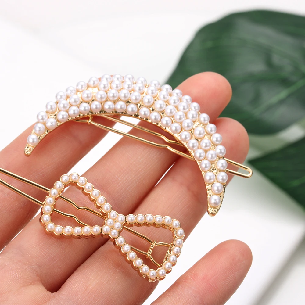 Женская заколка для волос треугольная из сплава с геометрическим узором