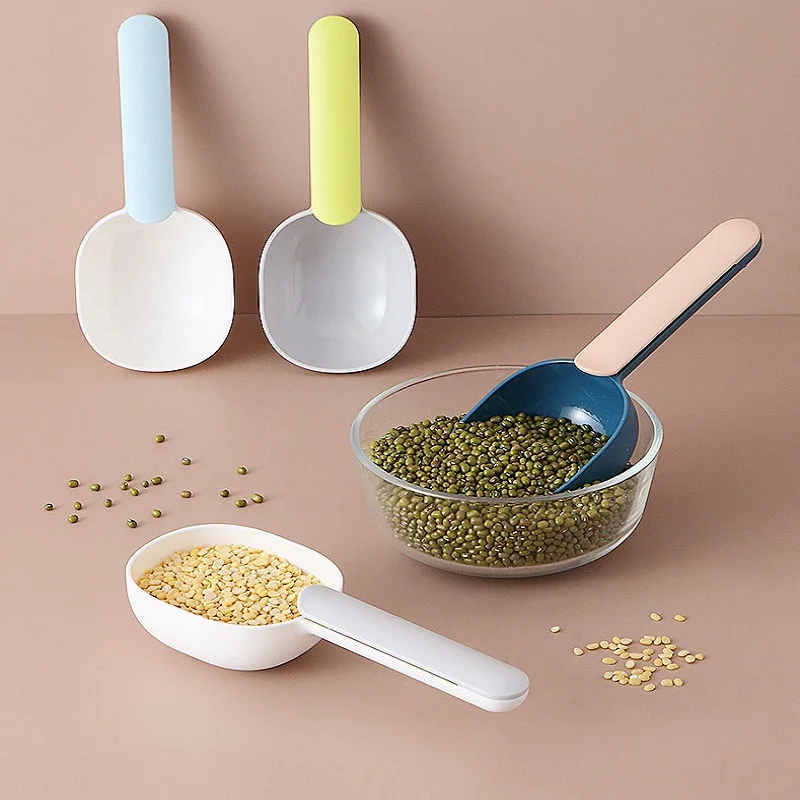 Бытовые простой риса ложка в форме черепа льда зерна Лопата Кофейные сумка Клип