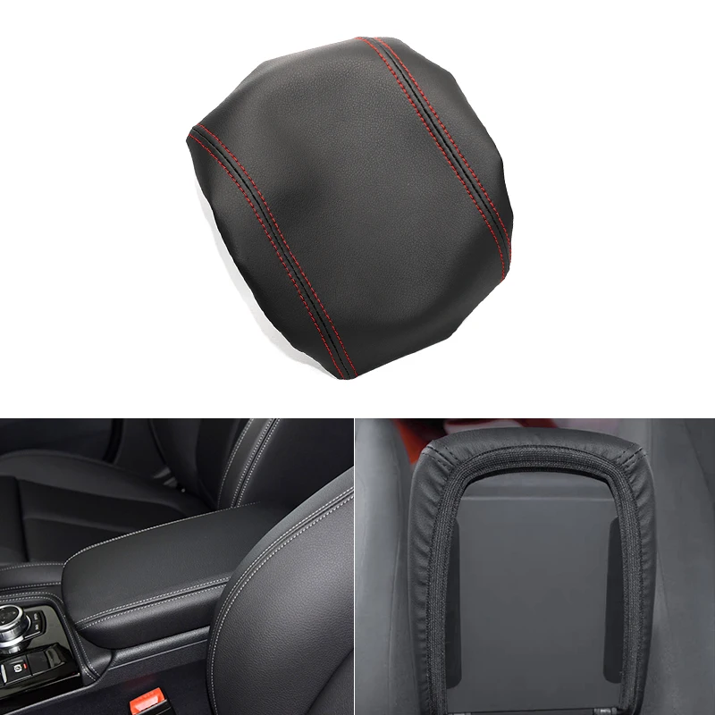 

Car styling Microfiber Leather Center Control Lid Armrest Cover Trim For BMW 1 Series F20 2016 2017 2018 2019 2020 Elastic Band