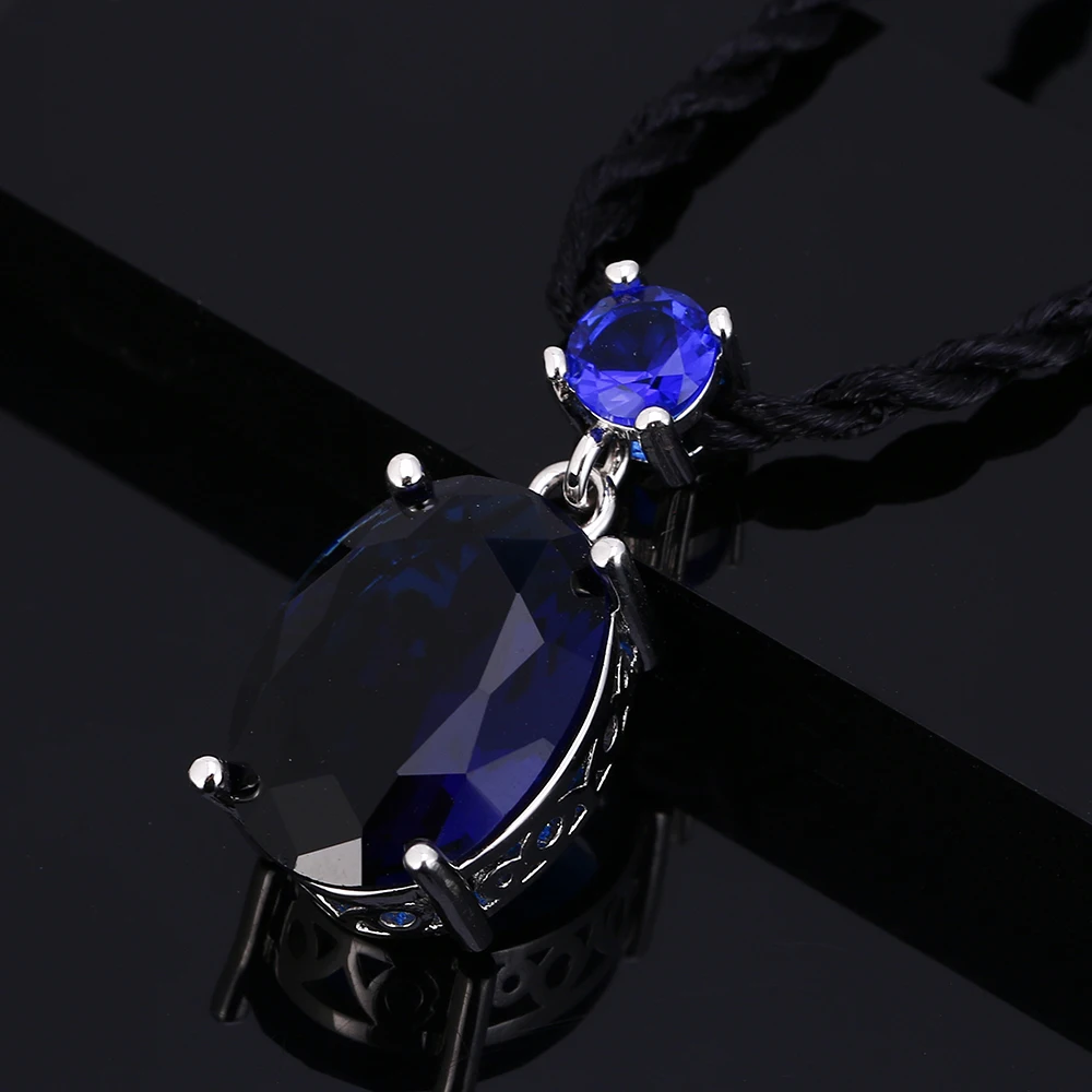 Серебряная подвеска черная круглая пряжка ожерелье AAAAA многоцветная Подвеска из