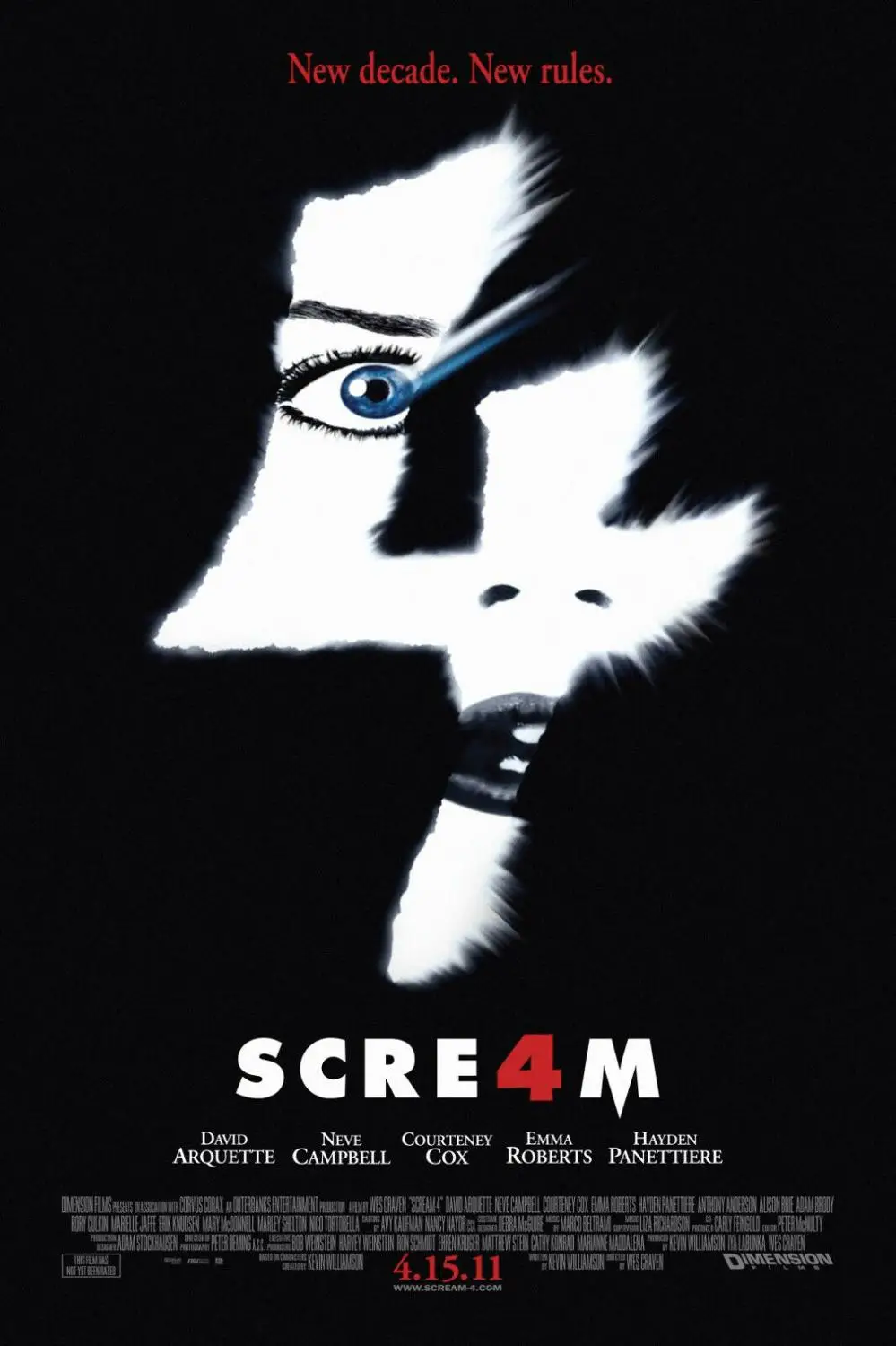 

SCREAM 4 MOVIE Art print Silk poster Home Wall Decor
