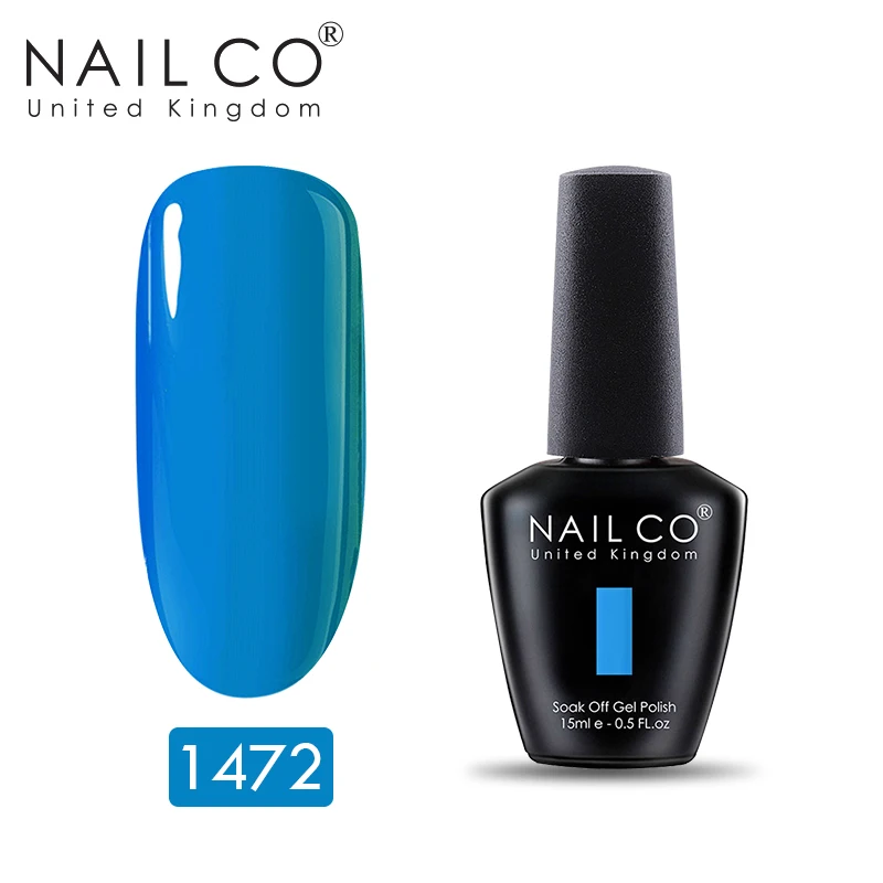 1472 NAILCO синяя серия лаков для ногтей 150 чистый цвет стойкий лак для ногтей Гибридный Esmalte дизайн ногтей гель лак - Цвет: 1472