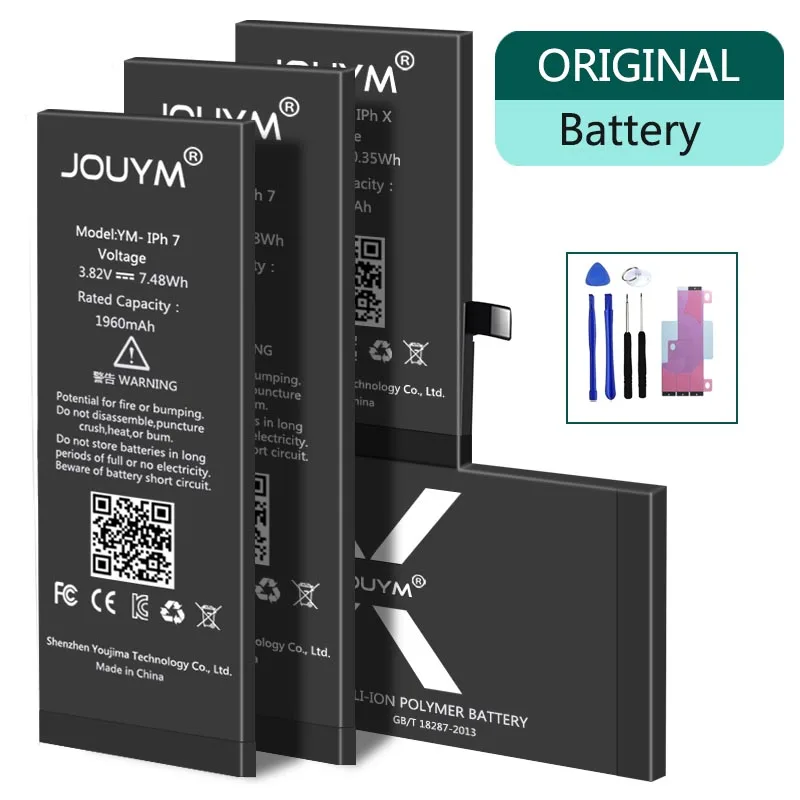 

Phone Battery For iPhone 6 6S 5S 5 SE 7 8 Plus X XS Max Xr 7Plus Original Capacity Bateria Replacement Batterie For iPhone7