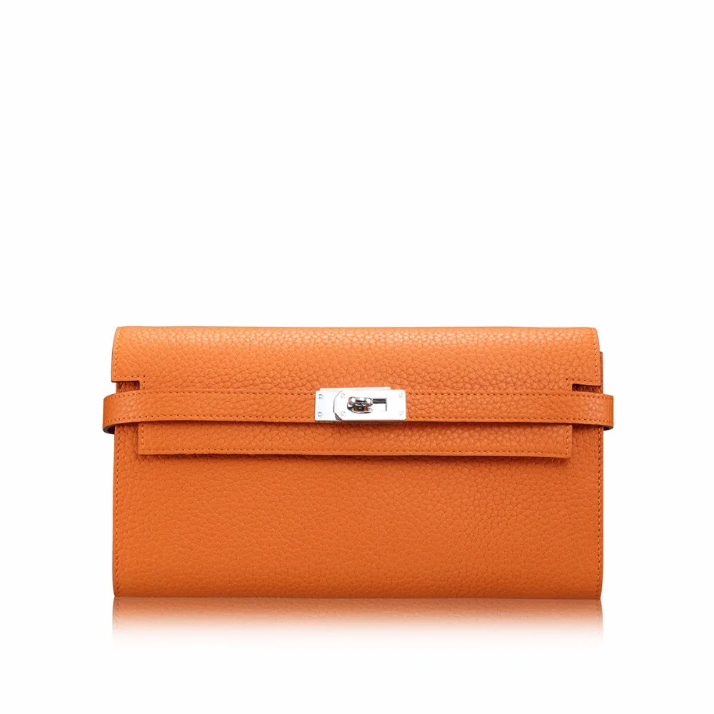 

Genuine Leather Women Clutch Standard Wallets High Quality Card Holders Travel Purse With Passport Holder Phone Case Long Purse