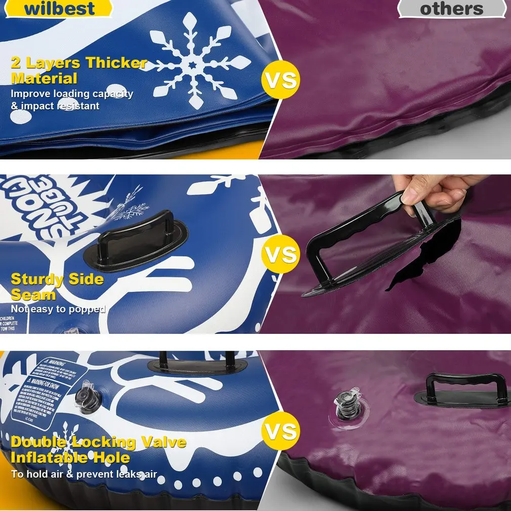 Надувной круг с ручкой для катания на лыжах детей и взрослых|Санки тюбы| |