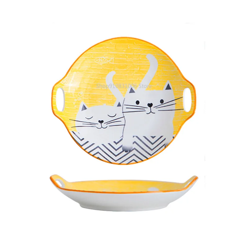 

Cartoon children's tableware plate rice bowl soup fish