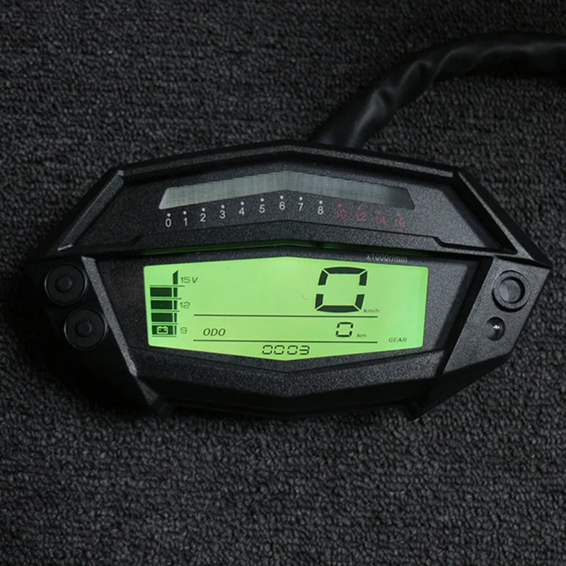 Мотоцикл цифровой ЖК дисплей Спидометр Инструмент модифицированный