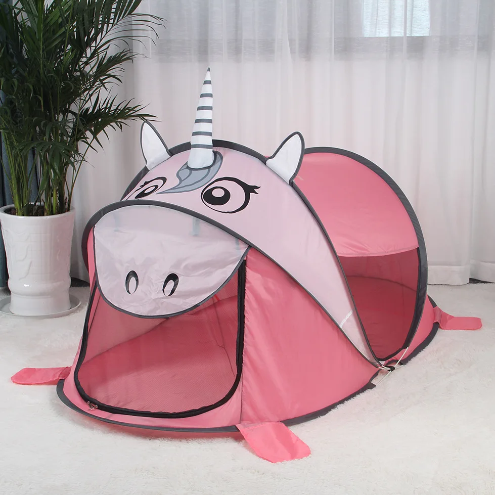 

Children's Tent Self-popping Unicorn Dinosaur Children's Play House Anti-mosquito Tent Indoor and Outdoor Toy Castle