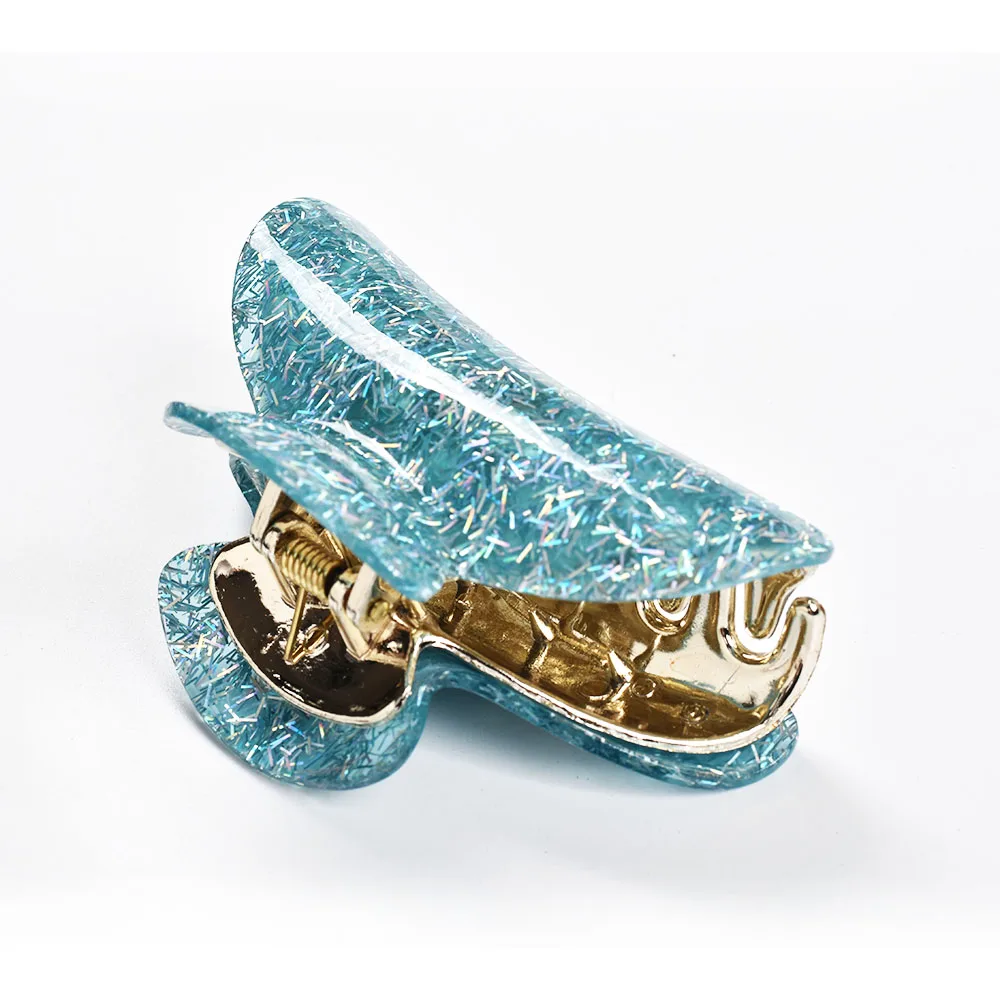 Модные блестящие акриловые заколки для волос 9 см | Заколки-крабы