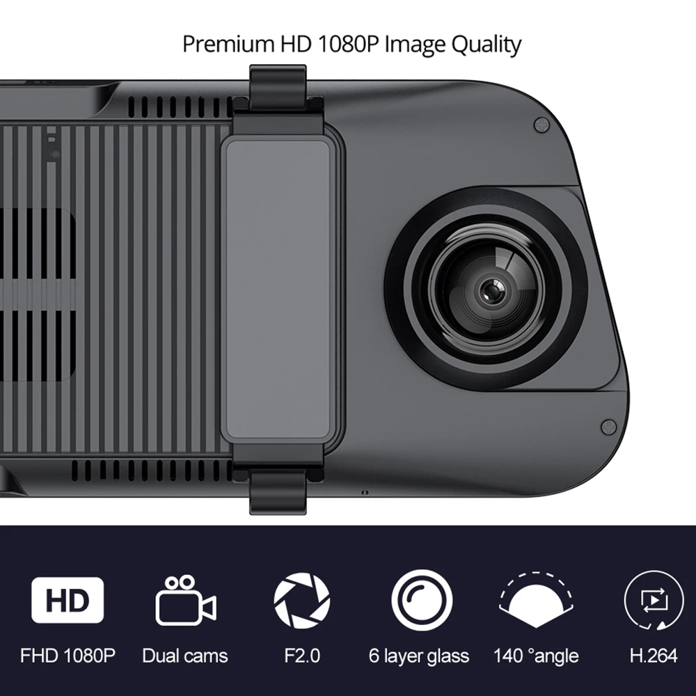10 inch 4G rijden recorder GPS navigatie ADAS auto achteruitkijkspiegel camera Full HD 1080 P video DVR WiFi BT | Автомобили и
