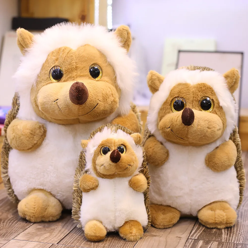 

20-40cm cartoon simulation hedgehog down cotton stuffed animal plush toy doll pillow baby boy girl room decoration gift wholesal