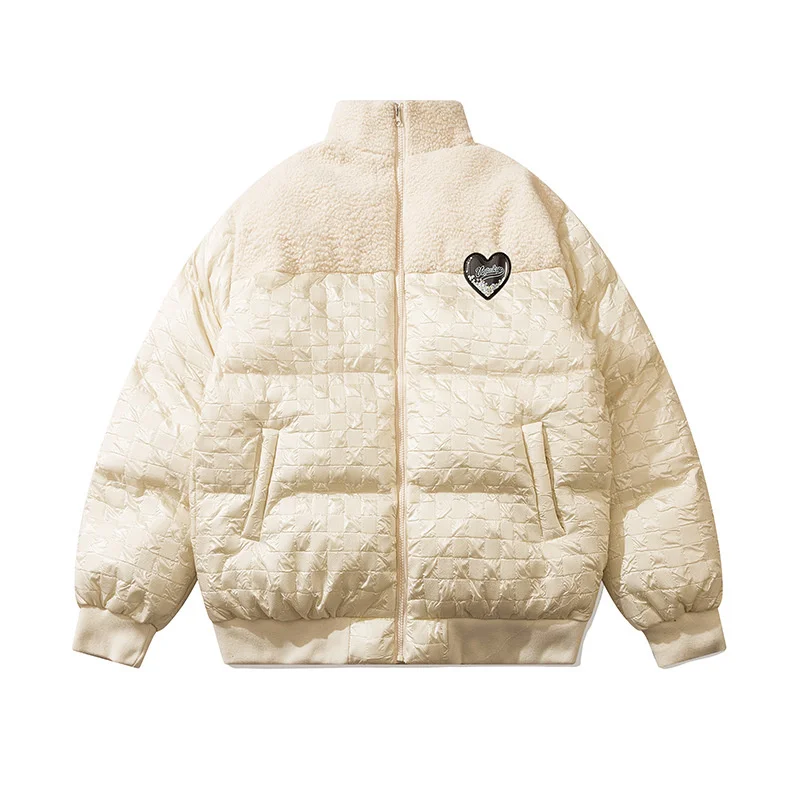 

Пуховик мужской с воротником-стойкой, на молнии, из хлопка