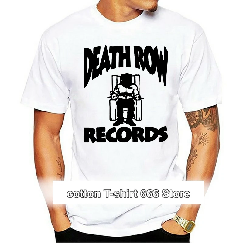

Camiseta с логотипом pecho izquierdo de DEATH ROW, camisa de HIP HOP, blanca, nueva